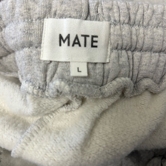 [NWT] MATE the Label Heather Grey Organic Fleece Front Seam Sweatpants - Large - Picture 9 of 9